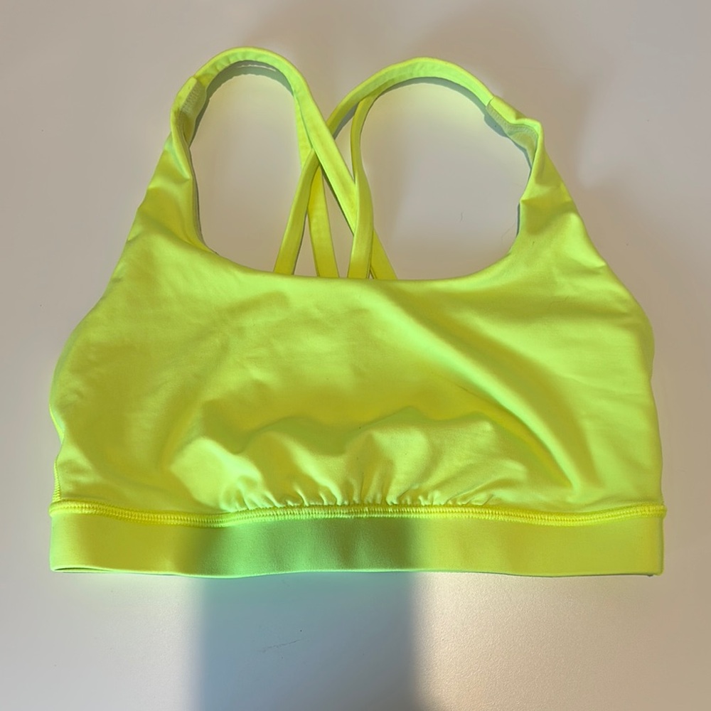 lululemon athletica Neon Yellow Sports Bra